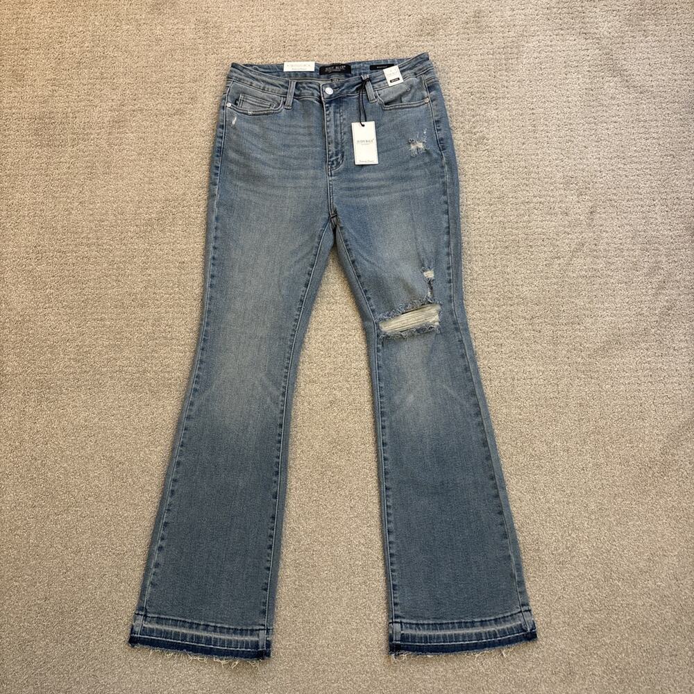 Judy Blue Women's Size 13/31 Mid Rise Bootcut Denim Jeans Medium Blue 32” In